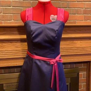 EUC sz 10 Pretty Maids purple dress w pink straps
